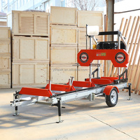 Scierie à ruban de 31 pouces, machine à bois portative avec remorque