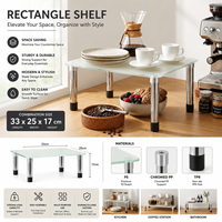 Étagère de rangement moderne pour comptoir de cuisine, idéale comme support surélevé pour station café ou salle à manger