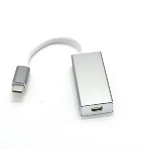 USB C型公到迷你DP/母电缆适配器USB C型连接器适配器