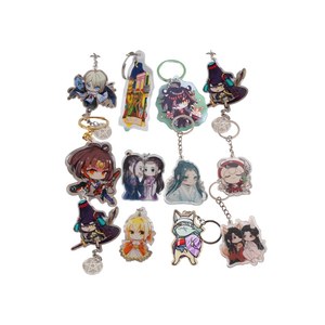 LLavero de acrílico epoxi, regalo de dibujos animados promocional, llaveros holográficos de Anime, dijes acrílicos con logotipo personalizado - Product Image 1