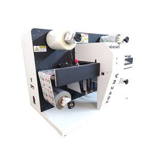 Máquina de Contorneado de Etiquetas Adhesivas de Rollo a Rollo de Banda Estrecha Compacta y Fácil de Operar GIPENG PLC con Cabezales de Corte de Acero de Tungsteno Dual y CCD - Product Image 3