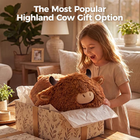 Peluche personnalisée de vache des Highlands, robuste, douce et confortable, comme cadeau pour enfants