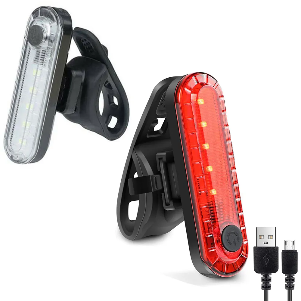 Powerful Rear LED Bike Light USB Rechargeable Battery Included Ultra Bright Bicycle Tail Light