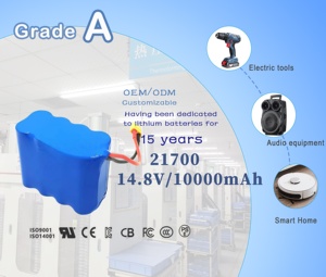 高功率 <span class=keywords><strong>3</strong></span>.7 伏锂离子电池芯 5000mah 21700 4S2P 10000mAh 14.8V 14.4V 锂离子圆柱电池组 - Product Image 1