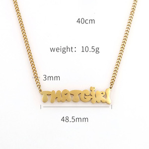 CAIOOCHE Collane Personalizzate Fai-da-Te con Logo e Nome in Acciaio Inossidabile 316L Placcato Oro, Gioielli alla Moda, Regalo per la Festa <span class=keywords><strong>della</strong></span> Mamma - Product Image 3