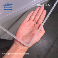 Lámina de Acrílico Transparente sin Cortar de 2 mm, Lámina de Plástico Transparente para Procesamiento Secundario y Termoformado al Vacío