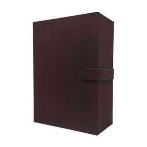 Bon marché <span class=keywords><strong>prix</strong></span> cadeau en cuir 2 bouteilles de <span class=keywords><strong>Baijiu</strong></span> verre accessoires boîte à vin ensemble - Product Image 3