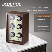 BLUETIDE 2025 <strong>Best</strong>-<strong>Selling</strong> <strong>Automatic</strong> Vertical Winding 6-Slot Eco-friendly Wood <strong>Watch</strong> <strong>Winder</strong> Mechanical <strong>Watch</strong> Box <strong>Watch</strong> Case