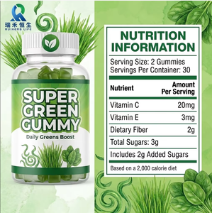Complément alimentaire Easy Chew Super Green Gummy, riche en fibres, complexe vitaminique, <span class=keywords><strong>sans</strong></span> poudre désagréable, soutien quotidien pour une alimentation équilibrée, 30 portions, adulte - Product Image 2