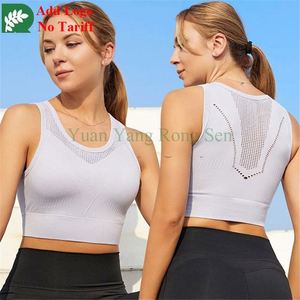 Débardeur de sport sans couture à séchage rapide pour femme, anti-choc, avec <span class=keywords><strong>soutien</strong></span>-<span class=keywords><strong>gorge</strong></span> rembourré intégré, idéal pour la gym, le fitness et le yoga - Product Image 4