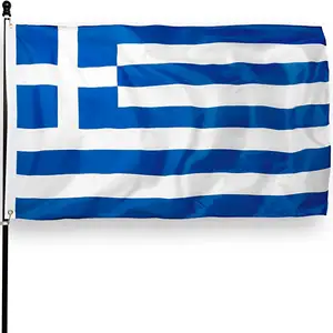 BOLISI 3x5ft waterproof polyester double sided screen printing greek flag flag of greece
