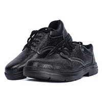 Chaussures de sécurité industrielles avec semelle extérieure en caoutchouc collé, embout en acier, plaque anti-perforation, anti-écrasement, bottes de travail, vente en gros