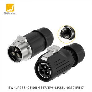 EW-LP28ขั้วต่อสายไฟ IP68ปลั๊กอุตสาหกรรมขั้วต่อสายไฟกันน้ำ3ขาตัวผู้และตัวเมีย - Product Image 2