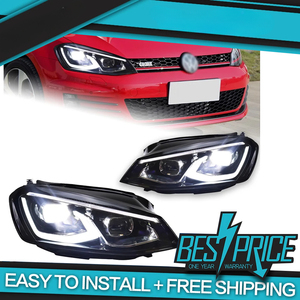 Estilo de coche para VW Golf <span class=keywords><strong>7</strong></span> faro 2013-2017 todos los faros LED DRL cabeza lámpara proyector lente bajo alto Accesorios - Product Image 3