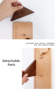 Decorazione da Parete per Cameretta Bambini, Righello di Misurazione Altezza, Grafico di Crescita in Legno per Bambini - Product Image 3