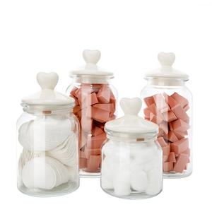 Venta al por mayor de alta calidad tarro de almacenamiento de vidrio de borosilicato tarro redondo tarros de vidrio con tapas para Kichen - Product Image 2