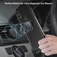 Vente chaude métal qualité 360 rotation bureau anneau support support voiture téléphone support aimants en alliage de Zinc boucle support pour téléphone portable