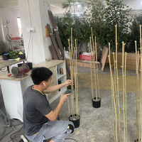 Plante artificielle en bambou coréen de 100-180 cm, presque naturelle, en pot, pour la décoration intérieure