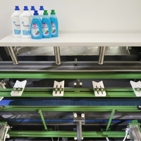 Ligne de production entièrement automatique haute vitesse pour le remplissage, le bouchage et l'étiquetage de produits de blanchiment 1L/5L/10L, 4 têtes, anti-corrosion