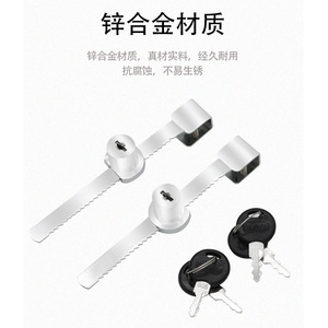 Little Doctor 328 Window Lock Zinc Alloy Minimalist Design For Display Cases Glass Cabinets - Product Image 2