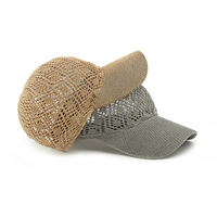 Casquette de baseball en maille respirante à bord incurvé, avec patch en cuir personnalisé, ajustable, pour l'été, vente en gros
