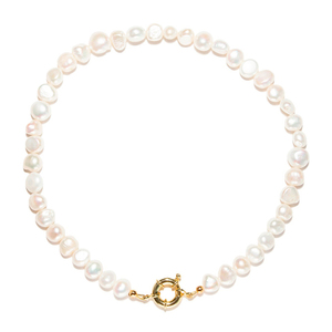 Collar de perlas de agua dulce extragrande de oro de 18k para mujer, joyería de lujo de Gemnel, Plata de Ley 925 - Product Image 1