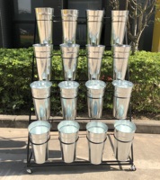 Support de présentation floral, étagère pour seau à fleurs, étagère de fleuriste, présentoir à fleurs mobile, rayonnage pour fleuriste de détail