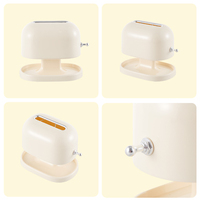 UFORU Distributeur de mouchoirs de bureau style vintage avec base élargie et stable et organisateur à crochets pour lunettes de soleil et montres