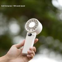 Ventilateur portable 2026 KC avec compresse froide, rafraîchisseur d'air, ventilateur de voyage rechargeable 3000 mAh, puissant ventilateur personnel BLDC