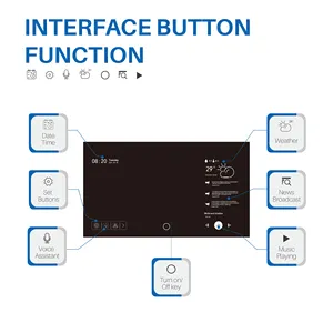 Miroir de salle de bain Android illuminé avec écran tactile de haute qualité