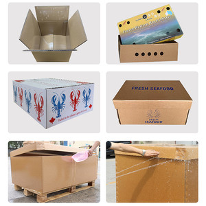 Caja corrugada de 4mm de espesor con revestimiento encerado impermeable <span class=keywords><strong>para</strong></span> <span class=keywords><strong>verduras</strong></span> frescas, <span class=keywords><strong>frutas</strong></span>, mariscos, materiales reciclados - Product Image 5