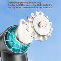 Mini ventilateur turbo électrique portable, mini ventilateur turbo électrique à main, ventilateur violent en alliage d'aluminium, aspiration, soufflage, pompage
