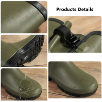 Bottes Wellington vulcanisées imperméables, bottes de randonnée camouflage, chaussures de chasse en néoprène résistantes à l'usure, bottes de pêche pour hommes
