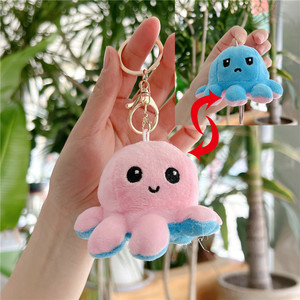 Llavero de Pulpo de Doble Cara, <span class=keywords><strong>Peluche</strong></span> de Pulpo Reversible con Expresiones de Emociones, Accesorio Vibrante para Bolsos, Ideal para Regalos de Graduación y Cumpleaños - Product Image 3
