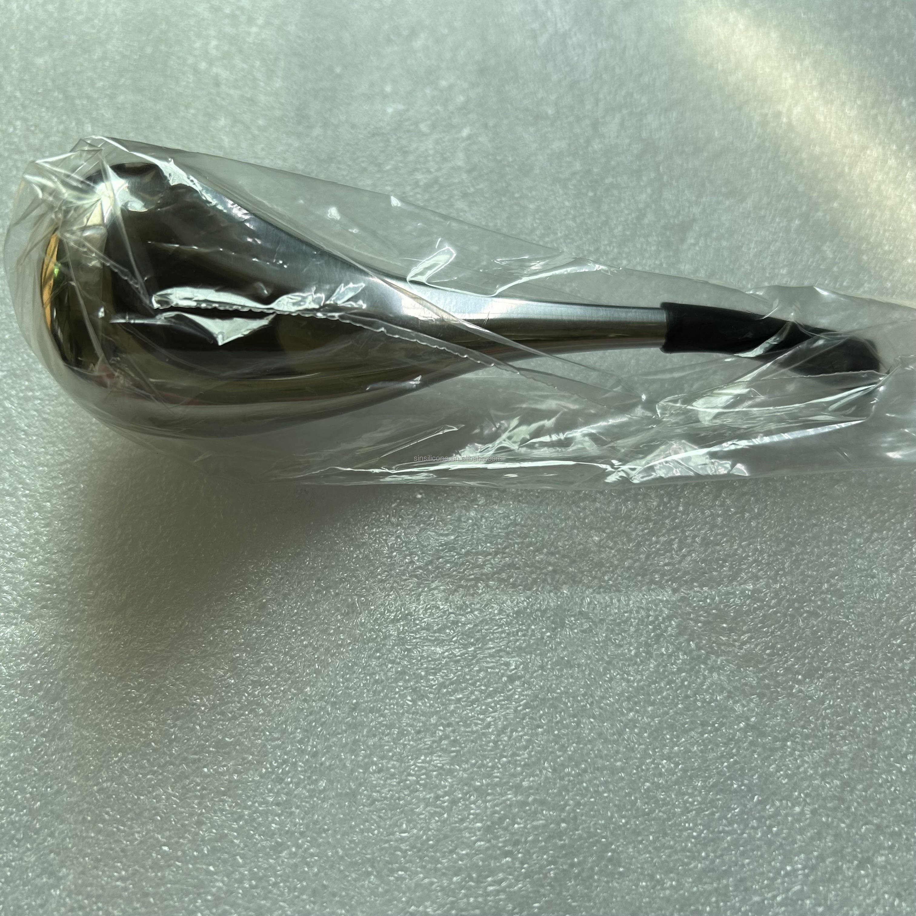 Forme de cuillère de couleur argent 1 pièce avec poly-sac