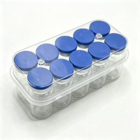Bouteilles transparentes les plus vendues, flacons en verre transparent pour poudre, petits emballages en verre vides, bouteille en verre transparente
