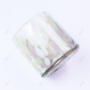 Recipiente de Vidrio Soplado con Diseño Moteado Premium para Velas, Decoración Artesanal para el Hogar, Frasco de Vidrio con Diseño de Manchas para Velas Aromáticas - Product Image 5