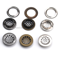 Hongleeda Œillets métalliques durables en maille, plaqués nickel noir et bronze, forme 22x13x6mm pour vêtements