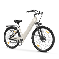 Vélo Électrique Femme 36V 250W, Vélo de Ville Urbain, 27,5 Pouces, 7 Vitesses, Freins à Disque, Suspension, Écran LCD, Assistance au Pédalage, Garde-boue