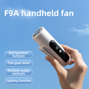 Wearable Turbo <b>Handheld</b> <b>Fan</b> 3000mAh Multifunction Portable USB Rechargeable 5 Speeds Outdoor Ice Cooling <b>Fan</b> with Flashlight - Product Image 3