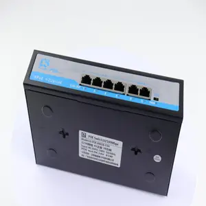 Factory Hot Sales Fiber Optic Media Converter Unmanaged 4 Port IP Camera With 48V Power Supply Poe Switch