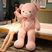 Ours en peluche doux et câlin avec broderie en forme de cœur pour un cadeau de la Saint-Valentin