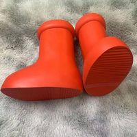 Bottes de pluie à plateforme haute Big Red Boot, nouvelle collection printemps - Style Astro Boy, semelle épaisse, hauteur accrue, bout rond, unisexe