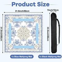 Tapis de Mahjong Américain Style Moderne en Caoutchouc Naturel, Pliable, Imperméable, Antidérapant, Silencieux, Règles de Charleston, Sac de Rangement