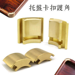 Chinese Style Tea Tray Brass <b>Corner</b> <b>Protectors</b> Rectangle Wood Handicraft Decorative Trays New Chinese Traditional Design - Product Image 4