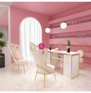 Table de manucure professionnelle de luxe en métal moderne pour salons de beauté, vente en gros Yicheng Beauty pour les techniciennes en ongles - Product Image 5