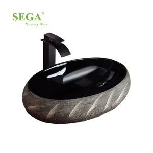 Lavabo moderne <span class=keywords><strong>de</strong></span> luxe bassin ovale d'art décoration <span class=keywords><strong>haut</strong></span> <span class=keywords><strong>de</strong></span> <span class=keywords><strong>gamme</strong></span> bassins d'art bassin en céramique lavage à la <span class=keywords><strong>main</strong></span> - Product Image 3