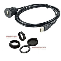 Câbles d'extension USB 3.0 pour tableau de bord de voiture, charge rapide 5A, 1m, gaine en PVC tressée, mâle vers femelle, montage encastré