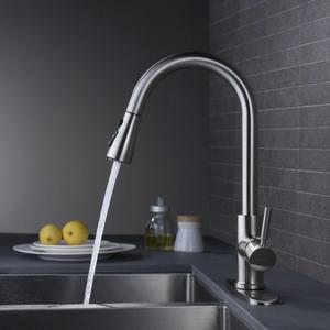 <span class=keywords><strong>Rubinetto</strong></span> da Cucina <span class=keywords><strong>a</strong></span> Braccio Alto con Singola Maniglia, Nichel Spazzolato, Miscelatore <span class=keywords><strong>a</strong></span> <span class=keywords><strong>3</strong></span> <span class=keywords><strong>Vie</strong></span> con Doccetta Estraibile in Acciaio Inox - Product Image 5