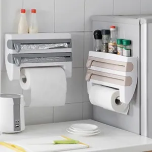 Hello World Mehrzweck-Grill papier regal aus Aluminium folie Wand halterung für Küchen tücher Kunststoff-Frisch halte folie